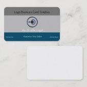 Blue Crescent Moon & Planets Logo Visitenkarte (Vorne/Hinten)