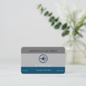 Blue Crescent Moon & Planets Logo Visitenkarte (Stehend Vorderseite)