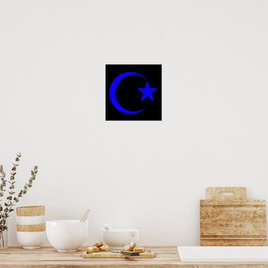 Blue Crescent & Star.png Poster (Küche)