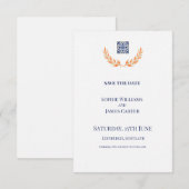 Blue Crest Hochzeit Save The Date (Vorne/Hinten)
