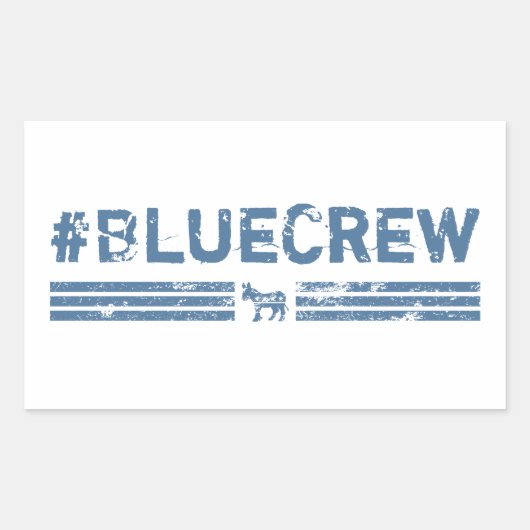 Blue Crew Rechteckiger Aufkleber (Vorderseite)