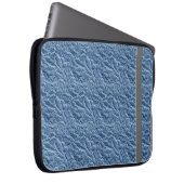 Blue Crinkle Bag Muster Elektronenbeutel Laptopschutzhülle (Vorne Rechts)