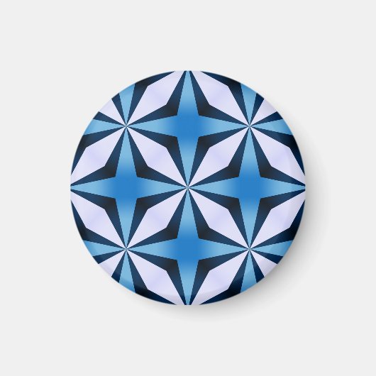 Blue Criss cross simple Magnet (Vorne)