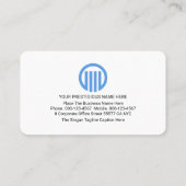 Blue Crisscross Lines Import Export Visitenkarte (Rückseite)