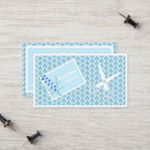 Blue Crocses Hair Stylist Business Card