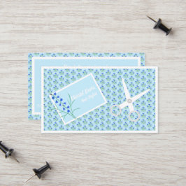 Blue Crocses Hair Stylist Business Card Telefonnummerkarte