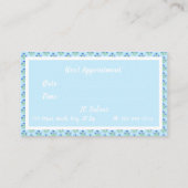 Blue Crocses Hair Stylist Business Card Telefonnummerkarte (Rückseite)