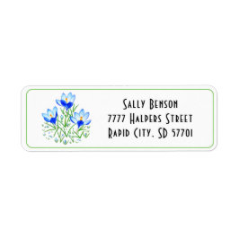 Blue Crocus Address Labels