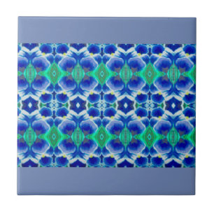Blue Crocus Banner Tile Fliese