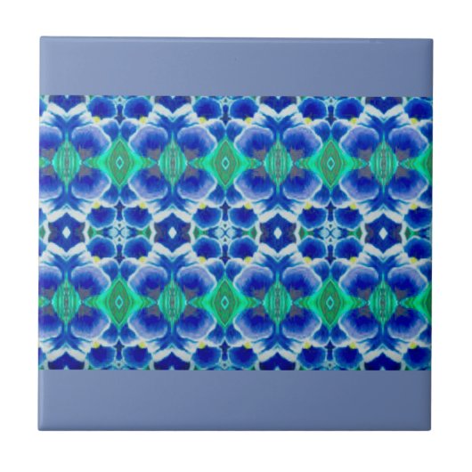 Blue Crocus Banner Tile Fliese (Vorderseite)