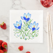 Blue Crocus Blume Serviette (Beispiel)