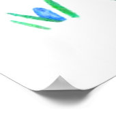 Blue Crocus Flowers Print Poster (Ecke)