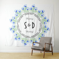 Blue Crocus Large Wedding Background