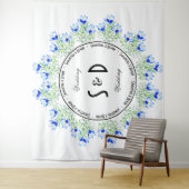 Blue Crocus Large Wedding Background Wandteppich (Beispiel)