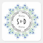 Blue Crocus Round Sticker (Vorderseite)