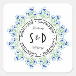 Blue Crocus Round Sticker