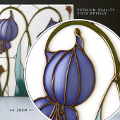 Blue Crocus Wall Deco Fliese