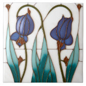 Blue Crocus Wall Deco Fliese (Vorderseite)