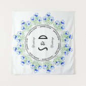 Blue Crocus Wedding Background Wandteppich (Vorderseite)