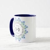 Blue Crocus Wedding Combo Tasse (Vorderseite Links)
