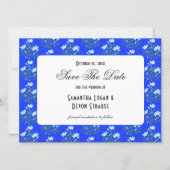 Blue Crocus Wedding Save The Date (Vorderseite)