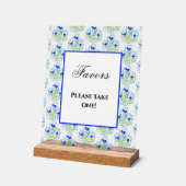 Blue Crocuses Acrylschild (Winkel)