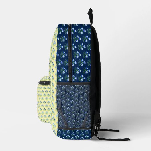 Blue Crocuses Bedruckter Rucksack (Rechts)