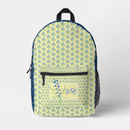 Blue Crocuses Bedruckter Rucksack