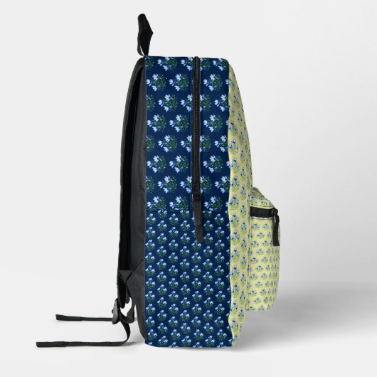Blue Crocuses Bedruckter Rucksack (Links)