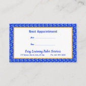 Blue Crocuses Erinnerung Cards Telefonnummerkarte (Rückseite)