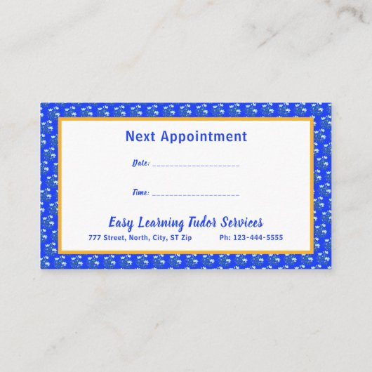 Blue Crocuses Erinnerung Cards Telefonnummerkarte (Rückseite)