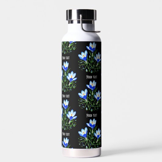 Blue Crocuses Thor Kupfer Vacuum Flasche (Links)