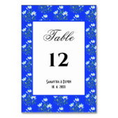 Blue Crocuses Tischnummer (Vorderseite)
