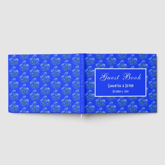 Blue Crocuses Wedding Gästebuch (Voll)