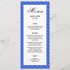 Blue Crocuses Wedding Menükarte