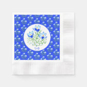 Blue Crocuses Wedding Serviette (Vorderseite)