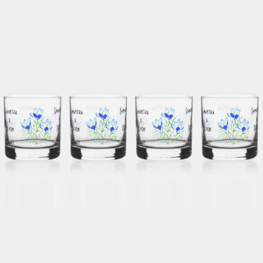 Blue Crocuses Whiskey Glasses Whiskyglas (Hinten)