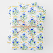 Blue Crocuses Wrapping Paper Sheets Geschenkpapier Set (Beispiel)