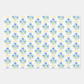 Blue Crocuses Wrapping Paper Sheets Geschenkpapier Set (Vorderseite)