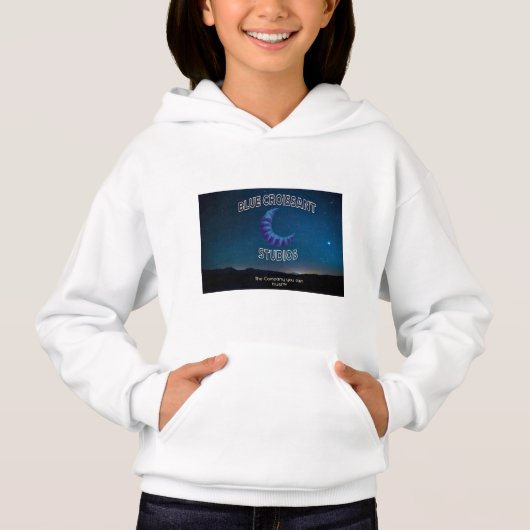 Blue Croissant Hoddie Hoodie (Vorderseite)