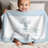 Blue Cross Baby Baptisse Blanket Fleecedecke