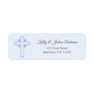 Blue Cross Baby Baptisse / Christening Address