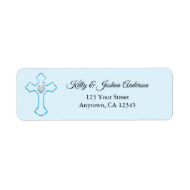 Blue Cross Baby Baptisse / Christening Address