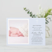 BLUE CROSS | BAPTISMITTELEINLADUNG EINLADUNG (Stehend Vorderseite)