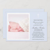 BLUE CROSS | BAPTISMITTELEINLADUNG EINLADUNG (Vorne/Hinten)