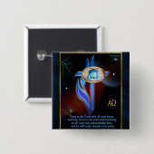 Blue Cross Christlich Scripting Button (Vorne & Hinten)