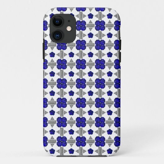 Blue Cross Motif Case-Mate iPhone Hülle (Rückseite)