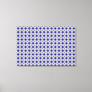 Blue Cross Motif Leinwanddruck
