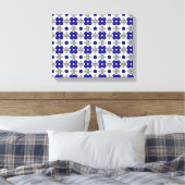 Blue Cross Motif Leinwanddruck (Insitu (Schlafzimmer))