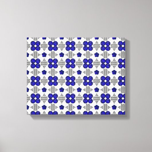 Blue Cross Motif Leinwanddruck (Vorderseite)